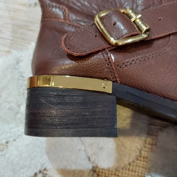 Vince Camuto Wendeema Women's Leather Moto Boot Harness Mid-Calf Size 5 1/2 M - Picture 6 of 10